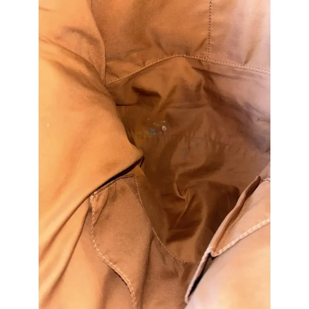 Fossil Kingston Line Pebbled Brown Leather Tote